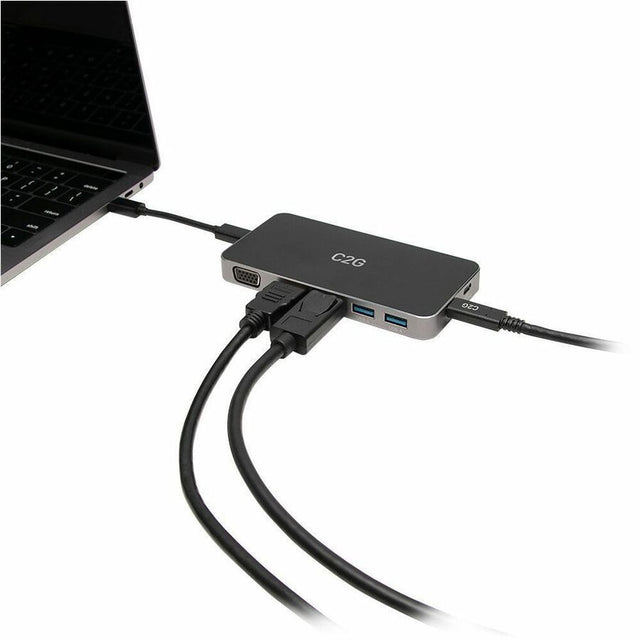 C2G Dual Monitor Docking Station Kit - Includes USB C Docking Station, 6ft HDMI Cable, and HDMI to DP Cables
