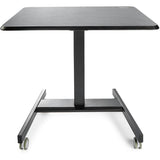 StarTech.com Mobile Standing Desk - Portable Sit-Stand Ergonomic Height Adjustable Cart on Wheels - Rolling Computer/Laptop Workstation