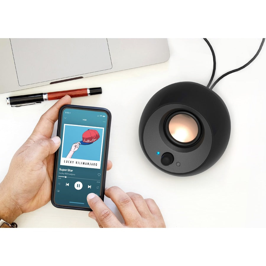 Creative Pebble V3 2.0 Bluetooth Speaker System - 8 W RMS - Black