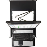 Eaton Tripp Lite Series NetDirector 8-Port DisplayPort KVM Switch Console with 17 in. LCD, IP Remote Access, Dual Rail, 1U Rack-Mount, TAA