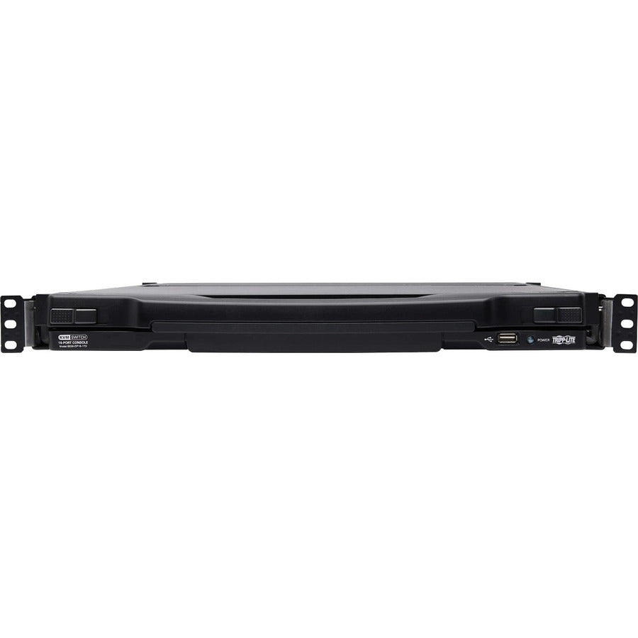 Eaton Tripp Lite Series NetDirector 16-Port DisplayPort KVM Switch Console with 17 in. LCD, Dual Rail, 1U Rack-Mount, TAA