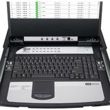 Eaton Tripp Lite Series NetDirector 16-Port DisplayPort KVM Switch Console with 17 in. LCD, IP Remote Access, Dual Rail, 1U Rack-Mount, TAA