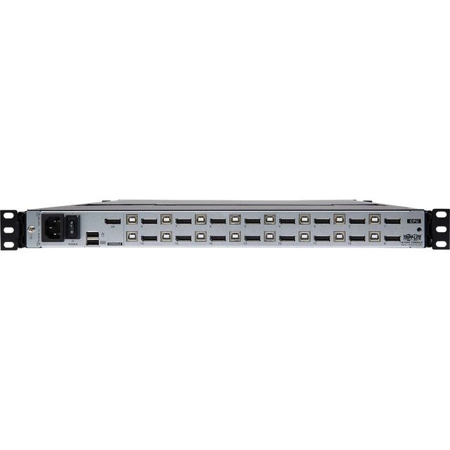 Eaton Tripp Lite Series NetDirector 16-Port DisplayPort KVM Switch Console with 17 in. LCD, IP Remote Access, Dual Rail, 1U Rack-Mount, TAA