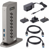 StarTech.com USB-C USB-A Dock - Hybrid Universal USB 3.0 Laptop Docking Station - Dual Monitor 4K 60Hz HDMI/DisplayPort - 6xUSB Type-A/GbE