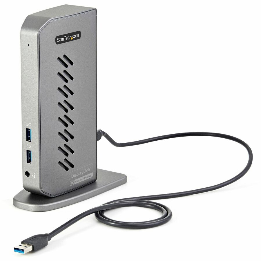 StarTech.com USB-C USB-A Dock - Hybrid Universal USB 3.0 Laptop Docking Station - Dual Monitor 4K 60Hz HDMI/DisplayPort - 6xUSB Type-A/GbE