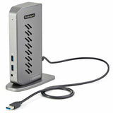 StarTech.com USB-C USB-A Dock - Hybrid Universal USB 3.0 Laptop Docking Station - Dual Monitor 4K 60Hz HDMI/DisplayPort - 6xUSB Type-A/GbE