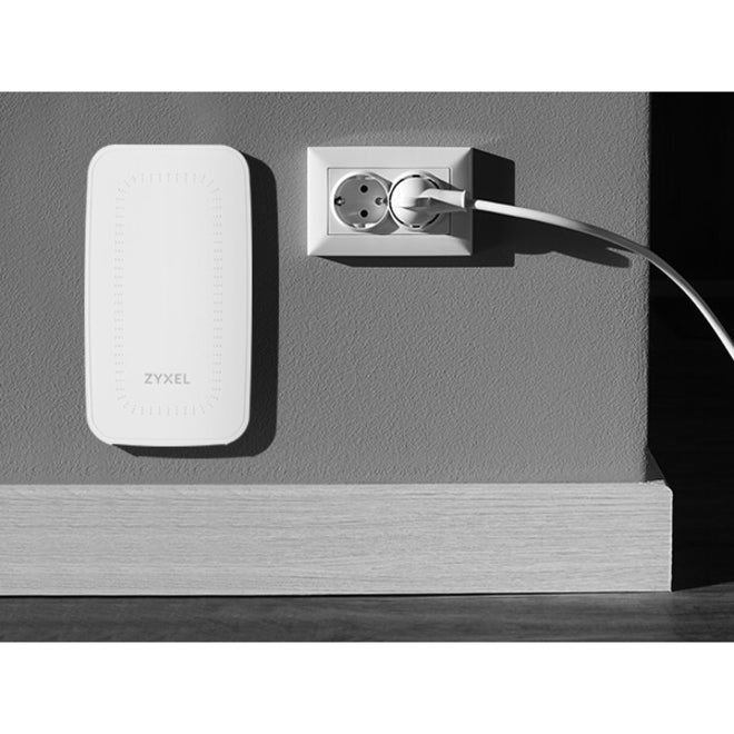 Zyxel WiFi 5 AC1200 Wireless Gigabit Wall Access Point | 2 GbE PT Ports (1 PoE) | Cloud, App, Direct or Controller Management | 1 Year Nebula Pro Included | POE+ Powered | WAX300H