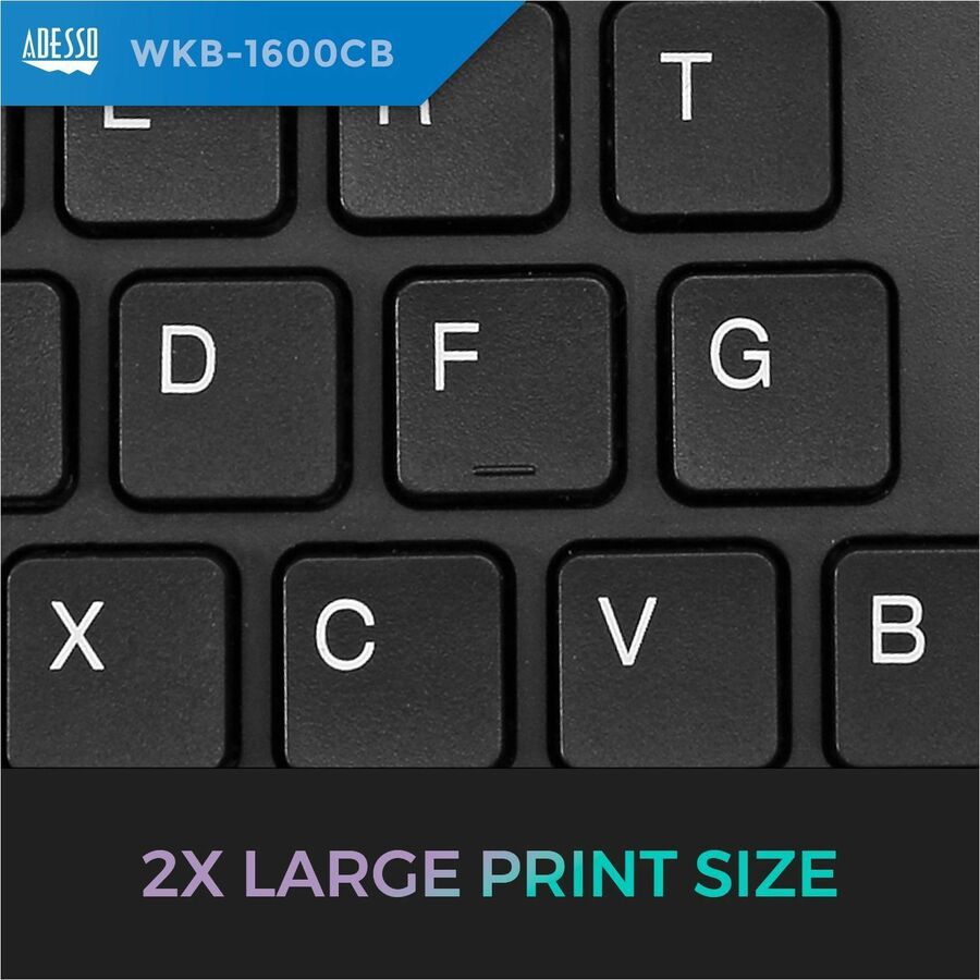 Adesso TruForm 1600 Wireless Ergonomic Keyboard and Optical Mouse