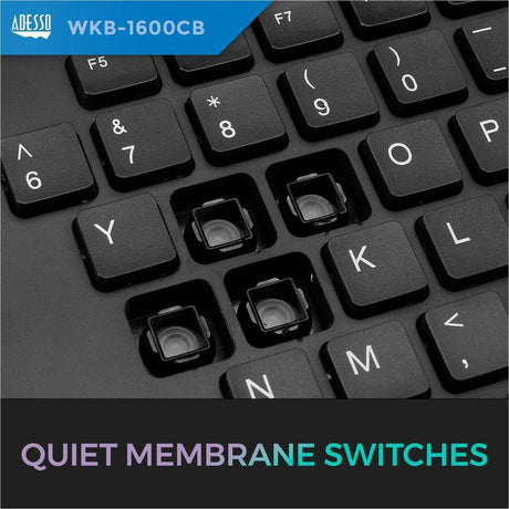 Adesso TruForm 1600 Wireless Ergonomic Keyboard and Optical Mouse