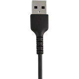 StarTech.com 12inch/30cm Durable Black USB-A to Lightning Cable, Rugged Heavy Duty Charging/Sync Cable for Apple iPhone/iPad MFi Certified
