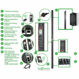 APC Rack PDU 9000 Switched, ZeroU, 20A, 208V, (21) C13/C15 & (3) C19/C21, L620 Cord