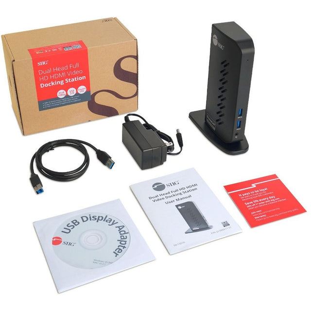 SIIG USB 3.0 Dual Head Full HD 1080p HDMI Video Docking Station