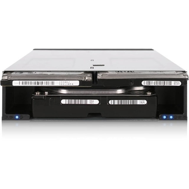 Icy Dock FlexiDOCK MB095SP-B Drive Enclosure for 5.25" SATA/600 - Serial ATA/600 Host Interface Internal - Black, Silver