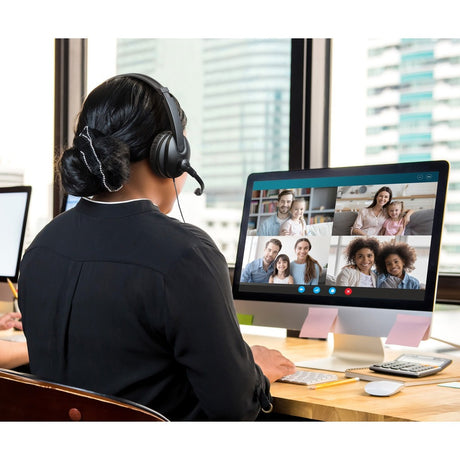 Aluratek Wired 3.5mm Stereo Headset with Noise Reducing Boom Mic and In-Line Controls