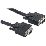 Manhattan SVGA HD15 Male to HD15 Male Monitor Cable, 100', Black