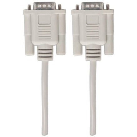 Manhattan VGA HD15 Monitor Cable, 1.8m, Male to Male, Grey, Fully Shielded, Polybag