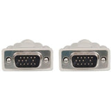 Manhattan VGA HD15 Monitor Cable, 1.8m, Male to Male, Grey, Fully Shielded, Polybag