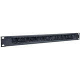 Intellinet 19" Cable Entry Panel, 1U, with Brush Insert, Black
