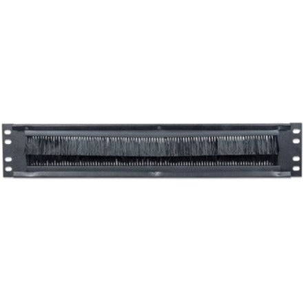 Intellinet 19" Cable Entry Panel, 2U, with Brush Insert, Black