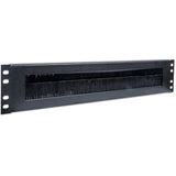 Intellinet 19" Cable Entry Panel, 2U, with Brush Insert, Black