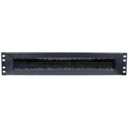 Intellinet 19" Cable Entry Panel, 2U, with Brush Insert, Black