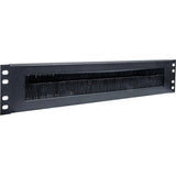 Intellinet 19" Cable Entry Panel, 2U, with Brush Insert, Black
