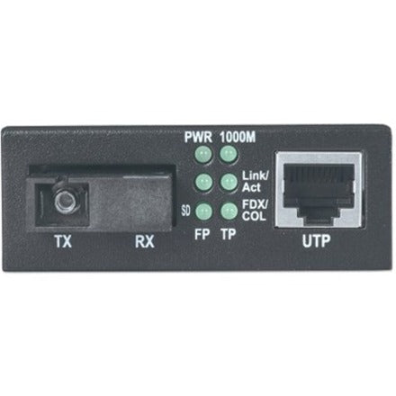 Intellinet Gigabit Ethernet WDM Bi-Directional Single Mode Media Converter, 10/100/1000Base-Tx to 1000Base-Lx (SC) Single-Mode, 20km, WDM (Rx1310/Tx1550) (With 2 Pin Euro Power Adapter)