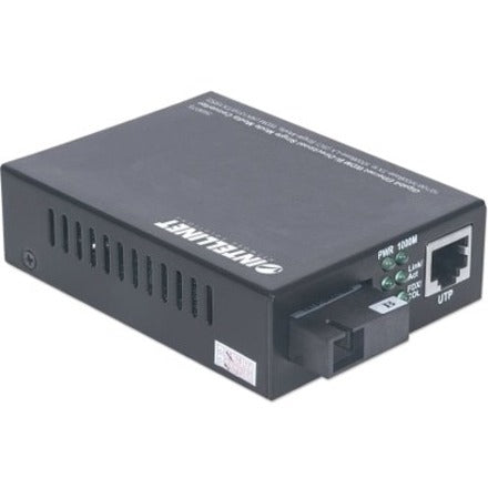Intellinet Gigabit Ethernet WDM Bi-Directional Single Mode Media Converter, 10/100/1000Base-Tx to 1000Base-Lx (SC) Single-Mode, 20km, WDM (Rx1310/Tx1550) (With 2 Pin Euro Power Adapter)