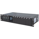 Intellinet 14-Slot Media Converter Chassis, Includes redundant power supply, 19" rackmountable, 2 U (With 2 Pin Euro Power Adapter)