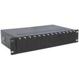 Intellinet 14-Slot Media Converter Chassis, Includes redundant power supply, 19" rackmountable, 2 U (With 2 Pin Euro Power Adapter)