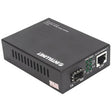 Intellinet Gigabit PoE+ Media Converter, 1 x 1000Base-T RJ45 Port to 1 x SFP Port, PoE+ Injector (With 2 Pin Euro Power Adapter)