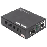 Intellinet Gigabit PoE+ Media Converter, 1 x 1000Base-T RJ45 Port to 1 x SFP Port, PoE+ Injector (With 2 Pin Euro Power Adapter)