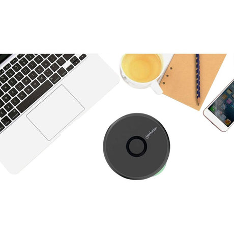 Manhattan Smartphone Wireless Charging Pad, QI certified, 10W, 7.5W and 5W charging, USB-C to USB-A cable included, USB-C input into pad, Cable 1.5m, Black, Three Year Warranty, Boxed