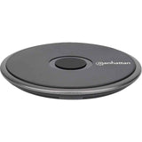 Manhattan Smartphone Wireless Charging Pad, QI certified, 10W, 7.5W and 5W charging, USB-C to USB-A cable included, USB-C input into pad, Cable 1.5m, Black, Three Year Warranty, Boxed