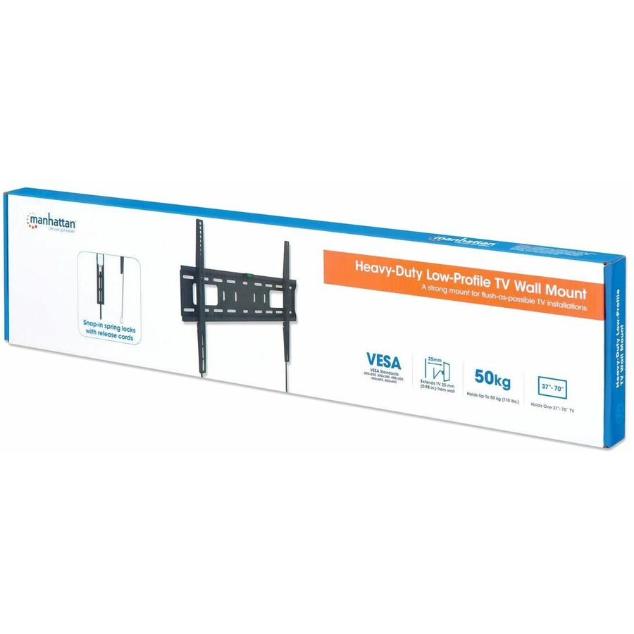 Manhattan 461986 Wall Mount for TV, Flat Panel Display, Curved Screen Display, LCD TV, LED TV, Plasma TV, Display Screen - Black