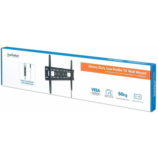 Manhattan 461986 Wall Mount for TV, Flat Panel Display, Curved Screen Display, LCD TV, LED TV, Plasma TV, Display Screen - Black