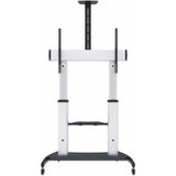 Manhattan Aluminum Heavy-Duty Height-Adjustable Multimedia TV Cart