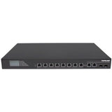 Intellinet 8-Port Gigabit Ethernet Ultra PoE Switch with 4 Uplink Ports and LCD Screen, 8 x PoE ports, IEEE 802.3bt Power over Ethernet (Ultra PoE), 2 x RJ45 Uplink, 2 x SFP Uplink, 380 W, Endspan, 19" Rackmount (With C14 2 Pin Euro Power Cord), Box