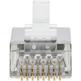 Eaton Tripp Lite Series Cat6 RJ45 Pass-Through FTP Modular Plug, 50 Pack, TAA
