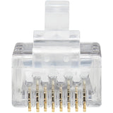 Eaton Tripp Lite Series Cat6 RJ45 Pass-Through UTP Modular Plug, 50 Pack, TAA