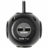 Eaton Tripp Lite Series 3-Outlet Spherical Surge Protector, 4 USB Ports (4.8A Shared) - 6 ft. (1.83 m) Cord, 5-15P Plug, 540 Joules, Black