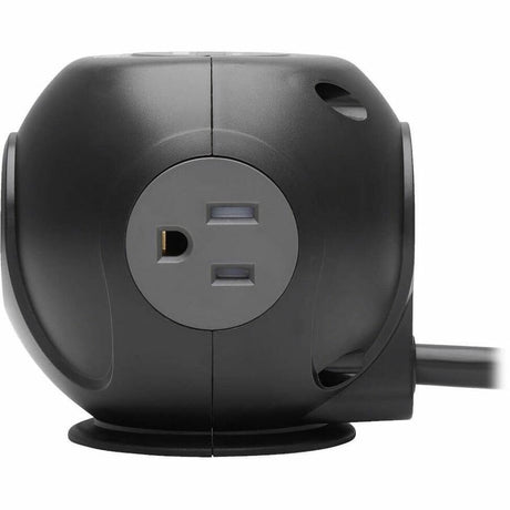 Eaton Tripp Lite Series 3-Outlet Spherical Surge Protector, 4 USB Ports (4.8A Shared) - 6 ft. (1.83 m) Cord, 5-15P Plug, 540 Joules, Black