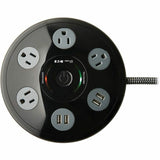 Eaton Tripp Lite Series Conference Power Surge Protector - 4 NEMA 5-15R Outlets, 4 USB-A Ports, 6-ft. (1.83 m) Cord, Black