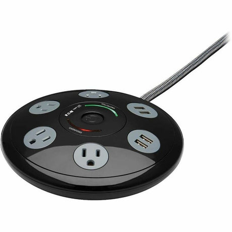 Eaton Tripp Lite Series Conference Power Surge Protector - 4 NEMA 5-15R Outlets, 4 USB-A Ports, 6-ft. (1.83 m) Cord, Black