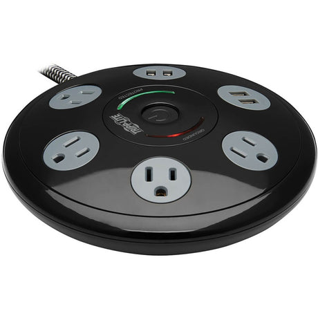 Eaton Tripp Lite Series Conference Power Surge Protector - 4 NEMA 5-15R Outlets, 4 USB-A Ports, 6-ft. (1.83 m) Cord, Black
