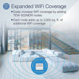 TRENDnet AC1200 WiFi EasyMesh Remote Node, App-Based Setup Utility, Seamless WiFi Roaming, Beamforming,Supports 2.4GHz and 5GHz Devices, TEW-832MDR, White