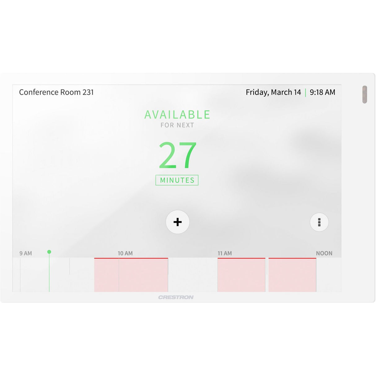 Crestron 7 in. Room Scheduling Touch Screen, White Smooth