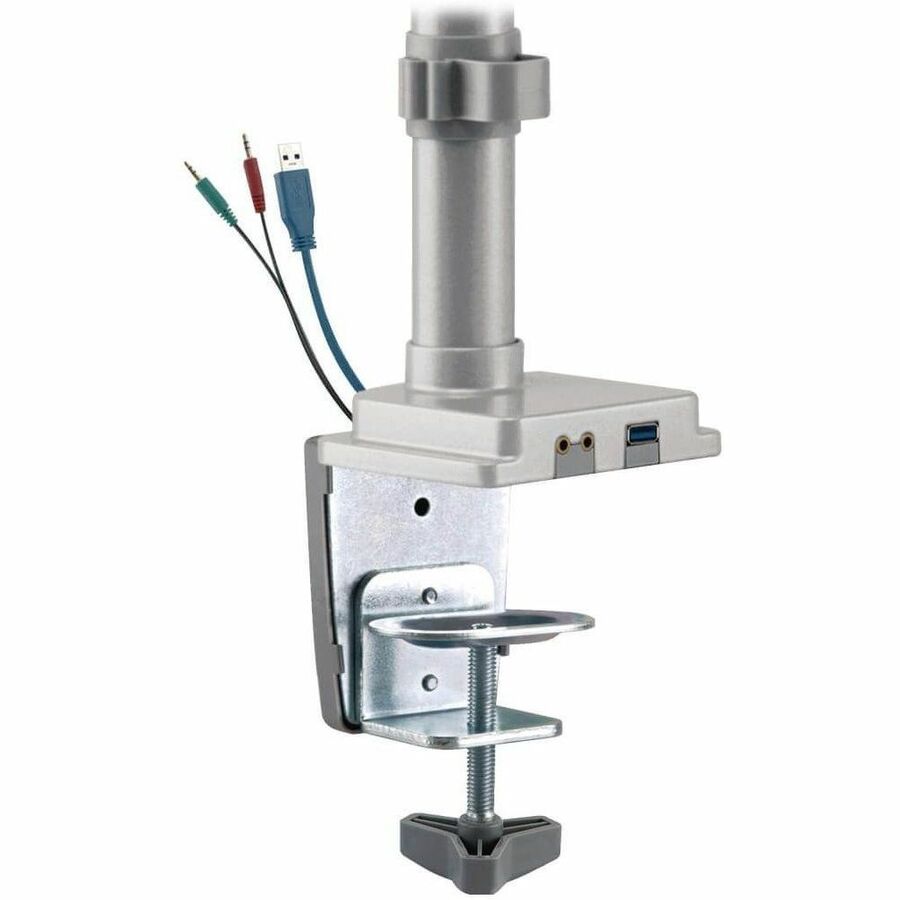 Eaton Tripp Lite Series Dual-Display Gas-Arm Mount for 13" to 34" Monitors - Clamp or Grommet, USB, Audio Ports