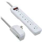 Eaton Tripp Lite Series 7-Outlet Surge Protector - 6 on strip/1 in detachable plug, 2 USB Ports (2.4A Shared), Detachable Charger Plug, 6 ft. Cord, 5-15P Plug, 900 Joules, White