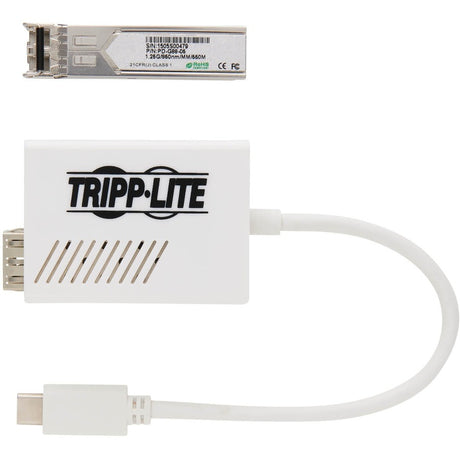 Eaton Tripp Lite Series USB-C 3.1 to Fiber Optic Transceiver Gigabit Ethernet Adapter, Singlemode, 1310 nm, LC, Up to 5 km